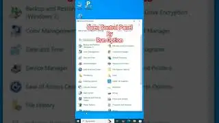 How to open  Control panel using run Option #computer #tricks #shorts #shortcut #viral