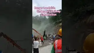 Danger Landslide undergoing Railway Construction Tunnel 7 Near Ravi jhora West Bengal Teesta