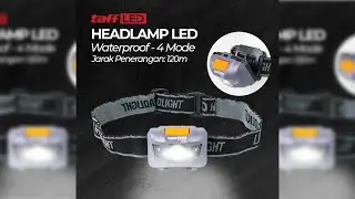 TaffLED Senter Kepala Headlamp LED Flashlight White and Red Waterproof - W30 - OMFL22GY