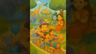 &ldquo;Ganeshji&rsquo;s Joyful Zoo Train Ride 🚂🐘 | Riddhi Siddhi & Mushakraj Fun 🎉 | Divine Cartoon Story&rdquo;
