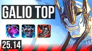 GALIO vs ILLAOI (TOP) | 34k DMG | KR Master | 25.14