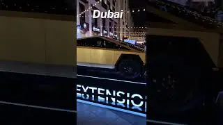 Gold Tesla Cybertruck#dubai #goldsoukdubai #travel #dxb #abra #golden