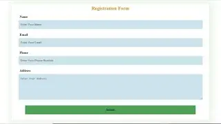 Responsive form using html and Css in Bangla