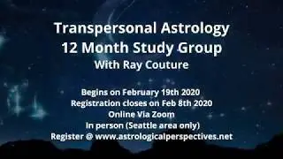 Transpersonal Astrology: 12 Month Study Group with Ray Couture