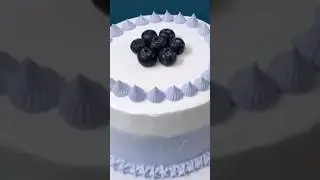 Blueberry 🫐 Cake #baking #cake #noeggbaking #noegg #cakerecipe #cakedecorating