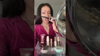 full face of makeup in backwards order