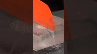 Fire Blade Slices Ice Jelly in 8K | ASMR Macro Cut #asmr #relaxing #experiment #satisfying #shorts