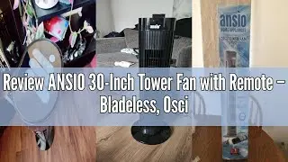 Review ANSIO 30-Inch Tower Fan with Remote &ndash; Bladeless, Oscillating, Standing Portable Electric Cool