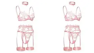 Mesh perspective sexy foreign trade erotic underwear bra set sku0034