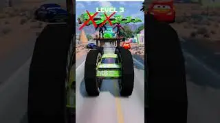 🏎️ 🤯🔥 Who Wins? GIANT 🦖 vs Tiny 🐣 Chick Hicks! 🚗#pixarcars #mcqueen #chickhicks