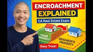 Encroachment Explained for CA Real Estate Exam (Easy Trick)