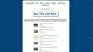Niagara On The Lake Real Estate Deals - Search ALL Homes For Sale in Niagara ON