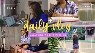 *real* day in the life of Amazon WFH emp & content creator| Productivity & self care|