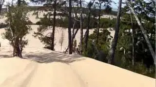 Following fastest TRX310R to ever climb banshee hill