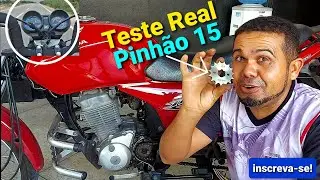 Pinhão 15 coroa 43 TESTE REAL  a pior combinação de kit veja porque
