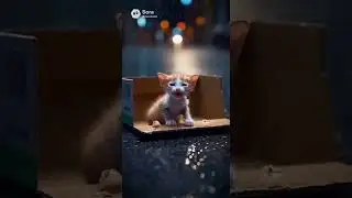Abandoned Kitten's Pleading Eyes Stop Crowds on Busy Sidewalk
