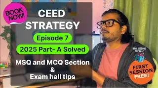 2025 MSQ and MCQ Solved | Book 1:1 Session | Strategy by IDCian Ep. 7 #design #iitbombay  #ceed
