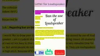 letter ban the use of loud speaker #shorts #vleads #english #viralvideo #viral