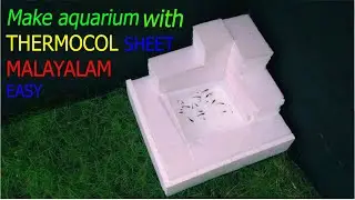 Make aquarium using thermocol sheet | Malayalam | TIME BREAKS | Easy |