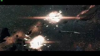 Battlestar Galactica Deadlock Skirmishes: 1 Jupiter Mk II VS 8 Argos Basestars