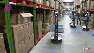 China-made warehouse robots ease labor shortage for Japan's logistics industry