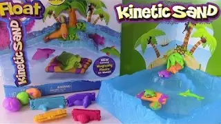 Kinetic Sand Float! Paradise Island Playset! Mold & FLOAT animals on WATER!FUN