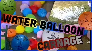 RAINBOW WATER BALLOON INFESTATION🎈 OBLITERATED IN COLD WINTER SUNSET ❄️🔪