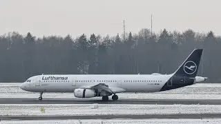 Planespotting am Verschneiten Hamburg Airport vom 31.01.2026