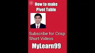 How to make pivot table in excel