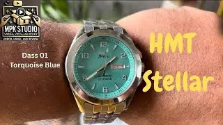 HMT Stellar Dass 01 Turquoise blue Automatic watch #hmt 