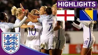 Captain Houghton Scores Brace in Dominant Win | England 4 - 0 Bosnia & Herz | Official Highlights