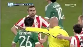 Greek Footballer Shoots Evil Stare At Referee