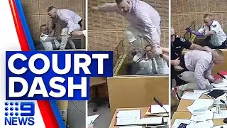 Prisoner tries to escape Adelaide courtroom | 9 News Australia