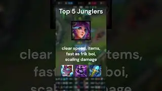 TOP 5 JUNGLERS FOR COMPETITIVE PLAY #leagueoflegends #jungle #competitive