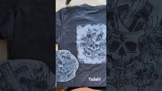 Linocut: Practice Linoprint on Shirt #blockprint #linocut #linoprint #art