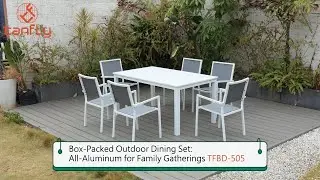 Box-Packed Outdoor Dining Set:All-Aluminum for Family Gatherings TFBD-505