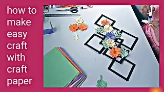 craft items to make at home with paper: ice cream stick and colour full paper diy: