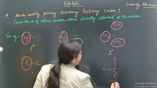 How to identify primary, secondary and tertiary carbon? #chemistry#neet #jee