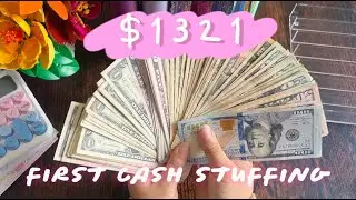 MY FIRST CASH ENVELOPE STUFFING | $1321✨ | SINKING FUNDS & SAVINGS 🌸