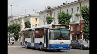 OMSI 2, покатушки на Кемеровском автобусе бело-синего цвета НефАЗ 529900 2004 г.в.