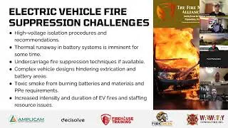webinar#3 Electrical Vehicle EV Battery fire training for firefighters Feb11/25 (80 min)