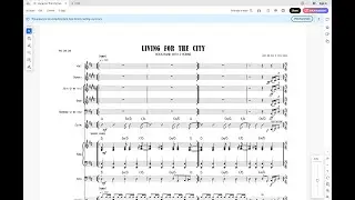 Living For The City for Vocal with Rock Band and 2 Horns
