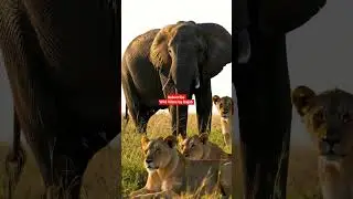 Elephant vs Lion | Ultimate Showdown in the Wild! 🐘🦁 #wildlifeentertainment #animals #shorts #trend