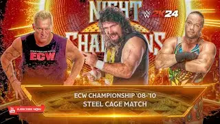 ECW championship Match Sand man vs RVD vs Cactus jack WWE 2k24