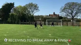 Your Technical Football Coach➡️ 1v1 Element ▶️ Receiving to Break Away & Finish 101 Training