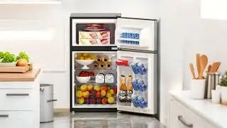 Frestec Mini Fridge with Freezer 3 5 Cu Ft  2 Door Refrigerator