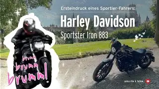 Sportler fährt Harley Davidson Sportster 883 - Ersteindruck