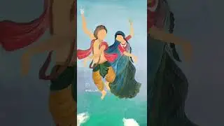 Radha Krishna #oil painting #learn how to do oil painting #DP ART STUDIO