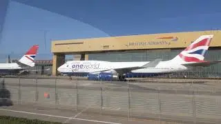 The Last 4 British Airways Boeing 747's awaiting transfer to the scrap man at Heathrow Airport