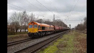 Bahnverkehr in Empel-Rees 27.1.2023